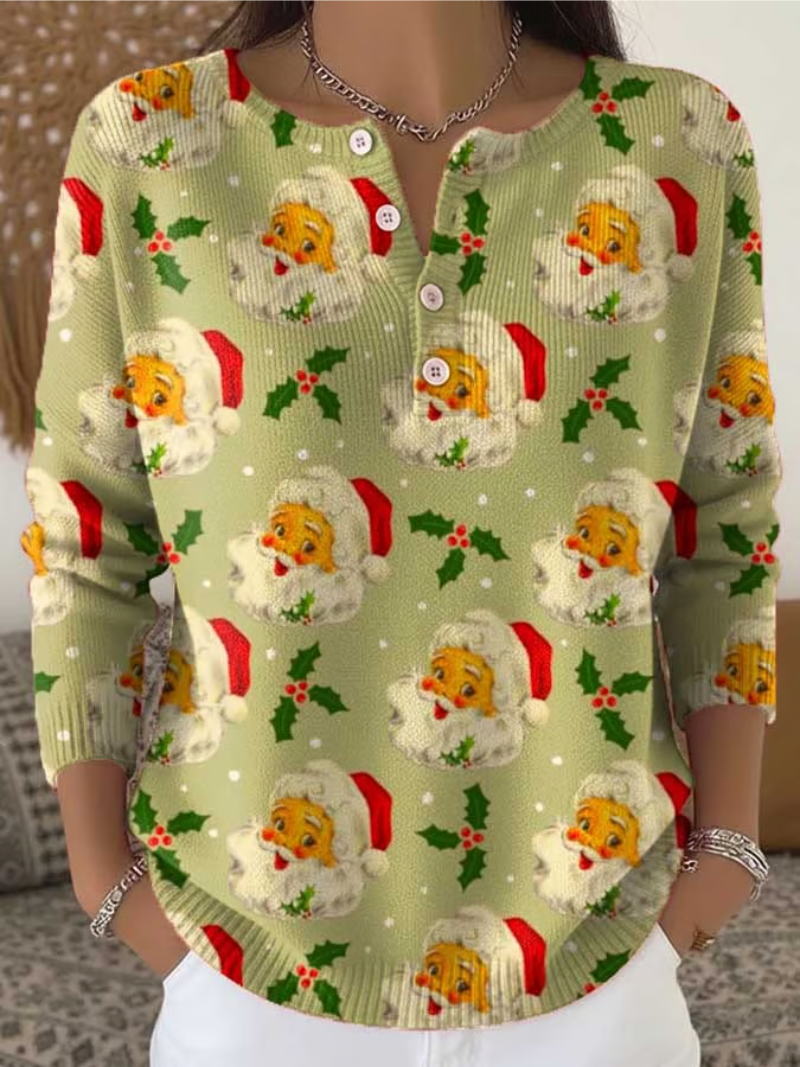 Mary™ | Jultröja med jultomteprint