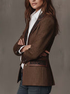 Rosaline | Herringbone Panel Blazer