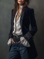 Anastasia | Embroidered Longline Jacket
