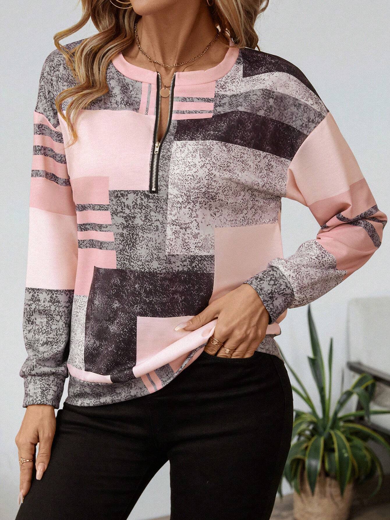 Lovis™ | Grafisk zip-tröja