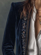 Anastasia | Embroidered Longline Jacket