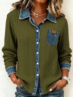 Cozy Denim Knit Cardigan