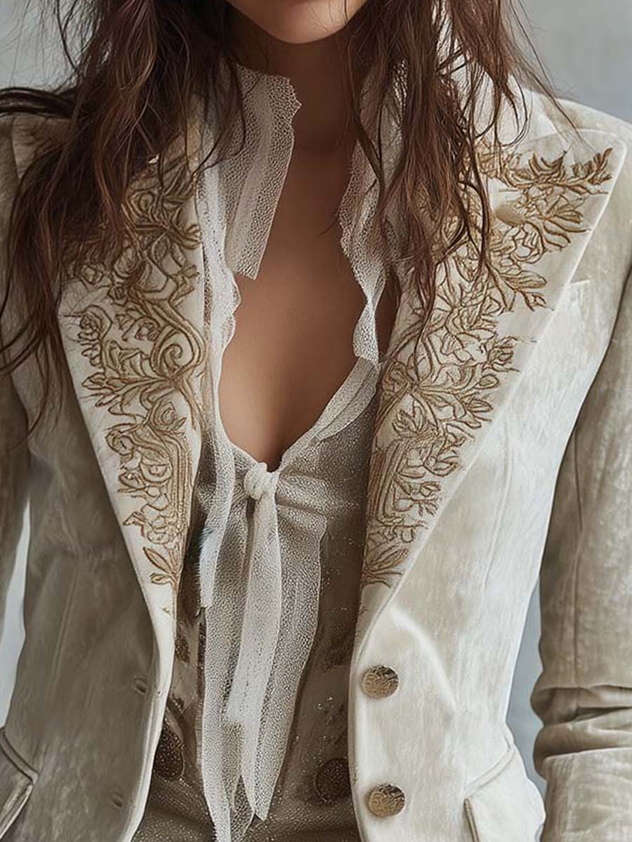Guinevere | Embroidered Tailored Blazer