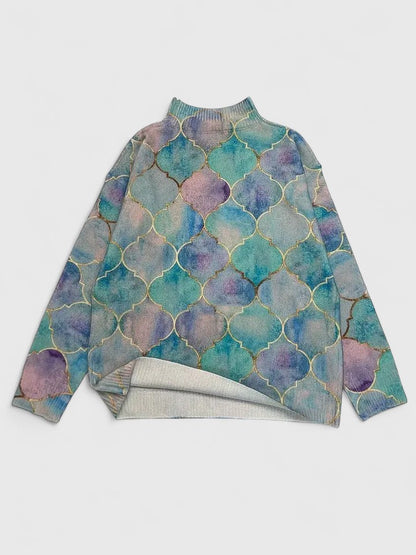 Ulla™ | Stickad tröja med färg och elegans