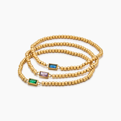 Kyra™ | Födelsestenarmband med Guldpärlor | 1+1 Gratis