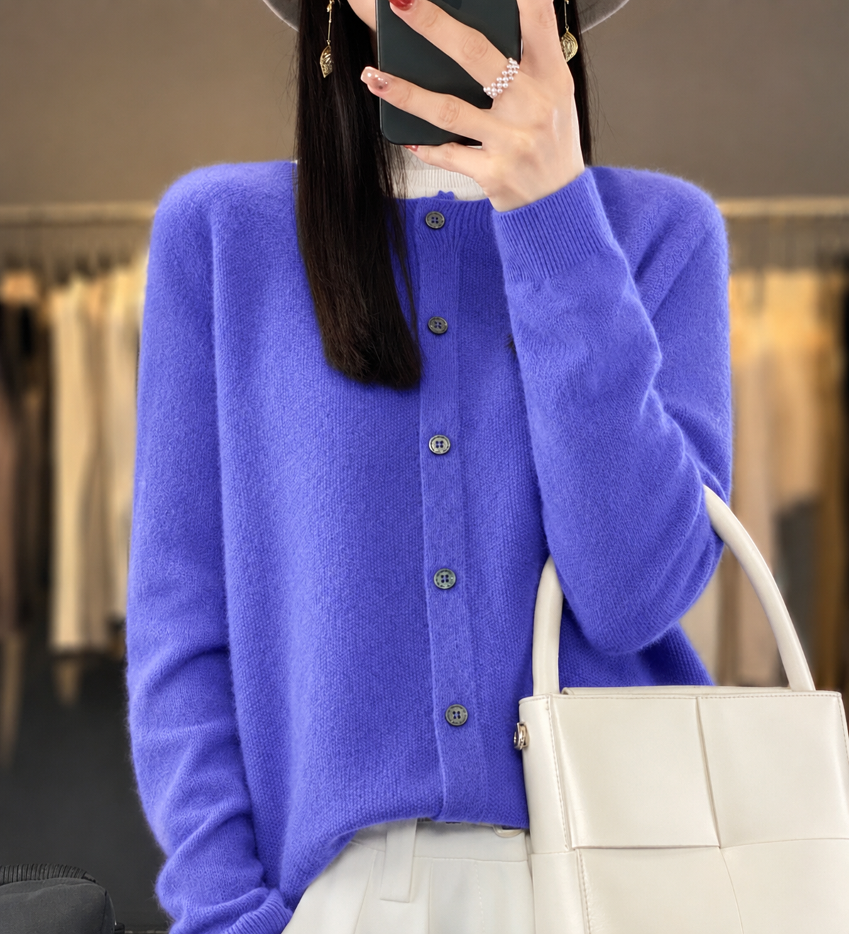 Vera | Cosy Round Neck Button Knitted Winter Cardigan