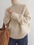 AZZURRA Renelora Women's Turtleneck Sweater Chunky Knit Long Sleeve