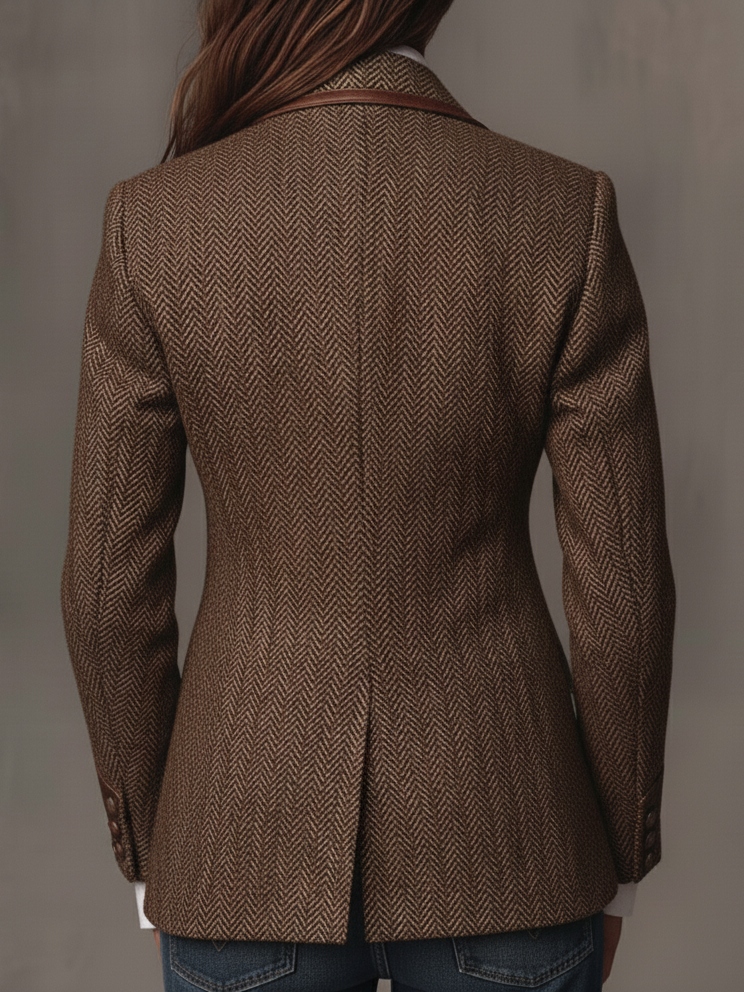 Rosaline | Herringbone Panel Blazer