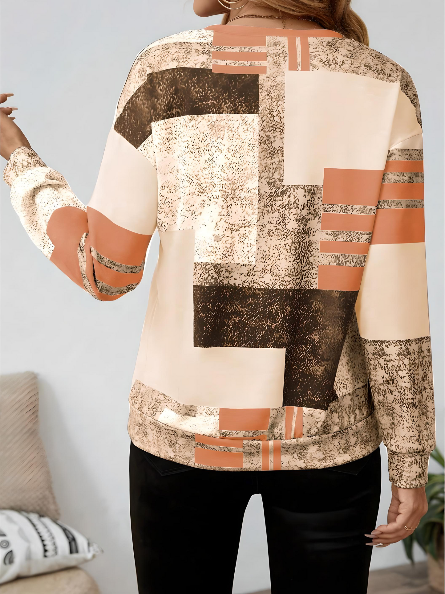 Lovis™ | Grafisk zip-tröja