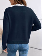 Amelia™ Lace V-Neck Sweater