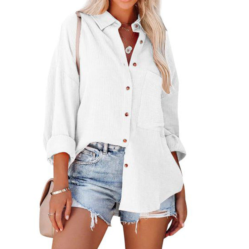 MADELYN | Casual Button Down Long Sleeve Blouse