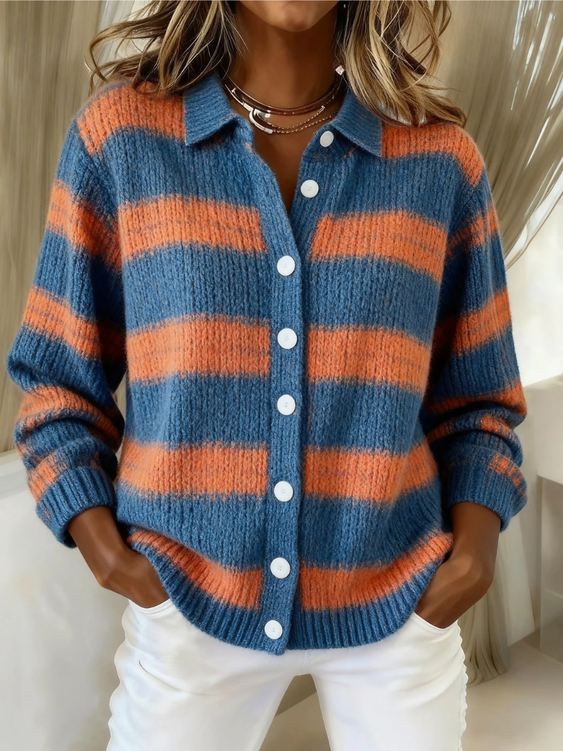 Florence | Striped Knitted Cardigan
