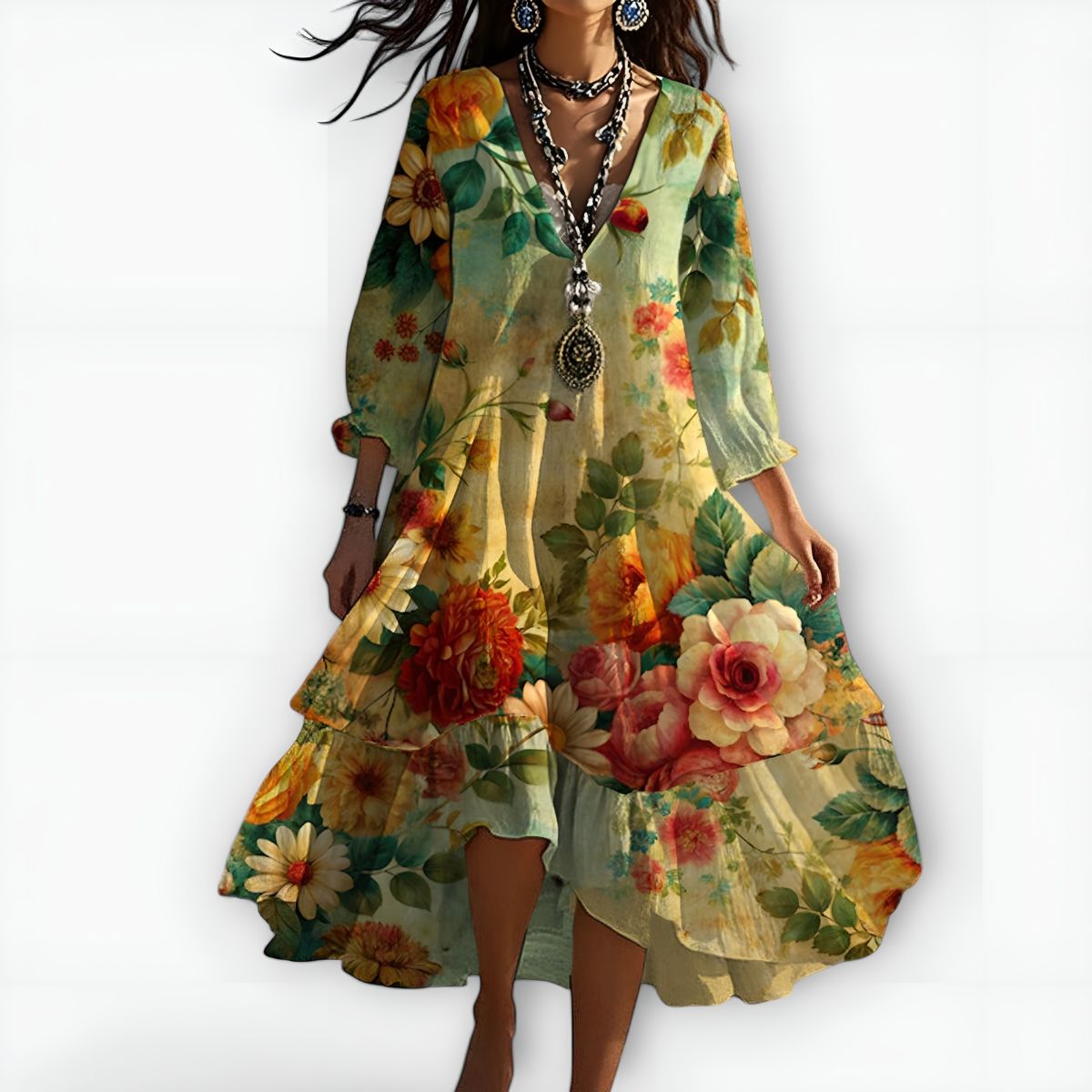 Malvina™ | Vintage Boho Klänning