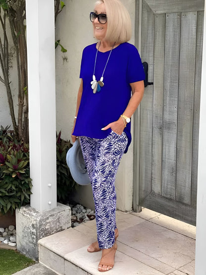 Elna™ | Casual Tvådelat Blommigt Set