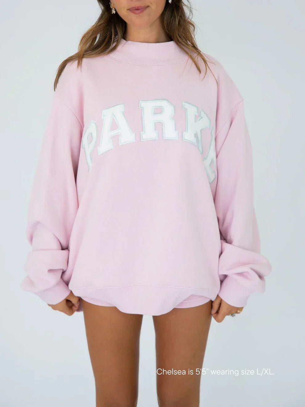 Women's Oversized Hoodie with Chenille Lettering