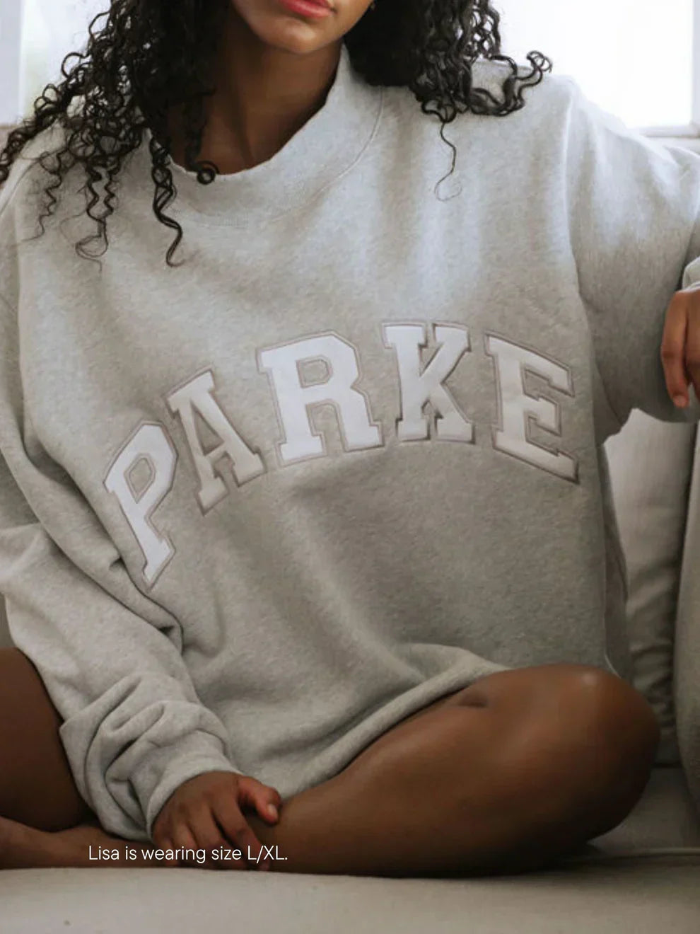 Women's Oversized Hoodie with Chenille Lettering