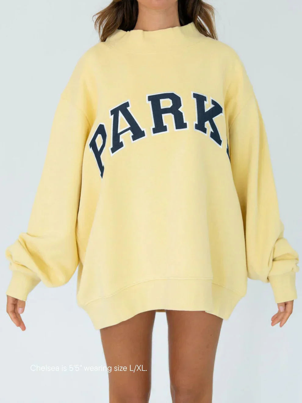 Women's Oversized Hoodie with Chenille Lettering