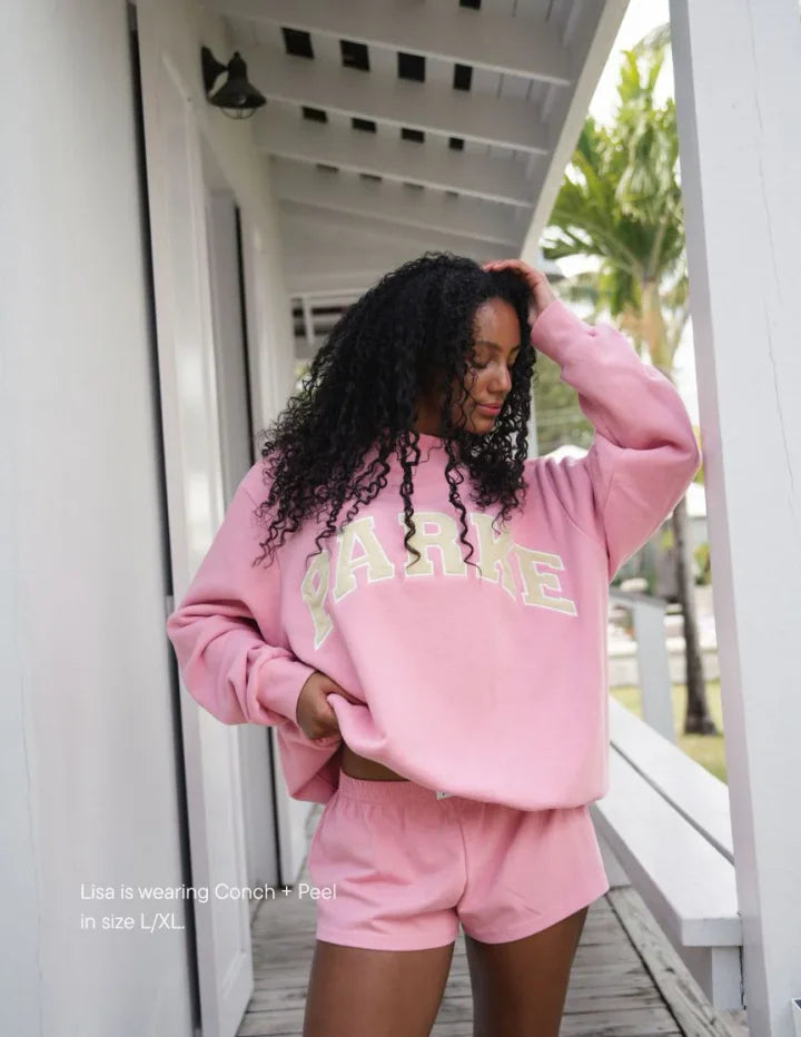 Women's Oversized Hoodie with Chenille Lettering