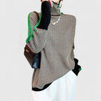 Harriet | Cosy Chevron Knit High Neck Winter Jumper