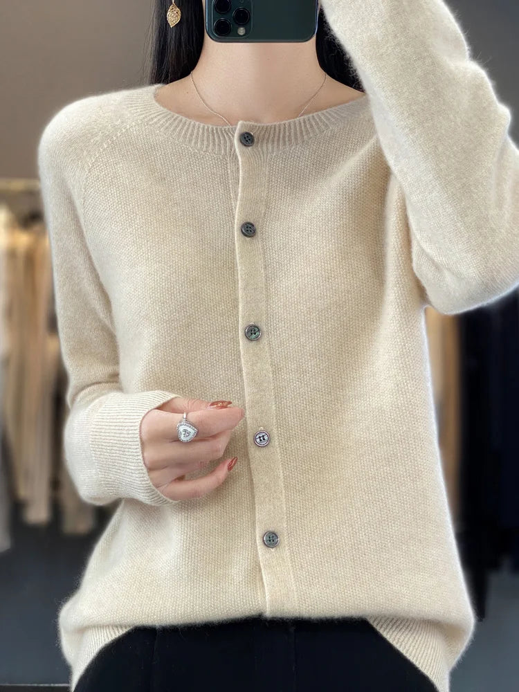 Vera | Cosy Round Neck Button Knitted Winter Cardigan
