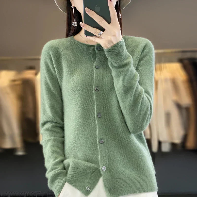 Vera | Cosy Round Neck Button Knitted Winter Cardigan