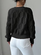 Elowen | Women's Bow Detail V Neck Knit Cardigan