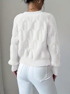 Elowen | Women's Bow Detail V Neck Knit Cardigan