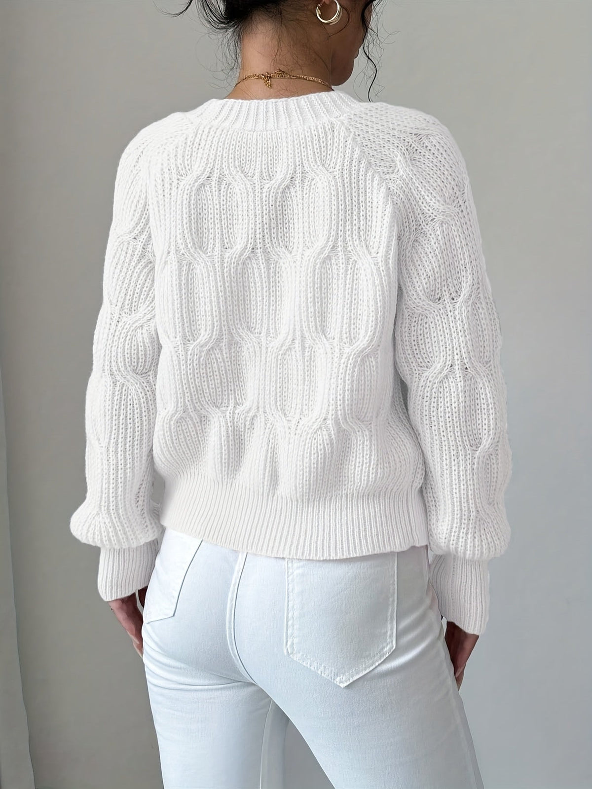 Elowen | Women's Bow Detail V Neck Knit Cardigan