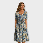 Geneviève | Graceful Floral Midi Dress