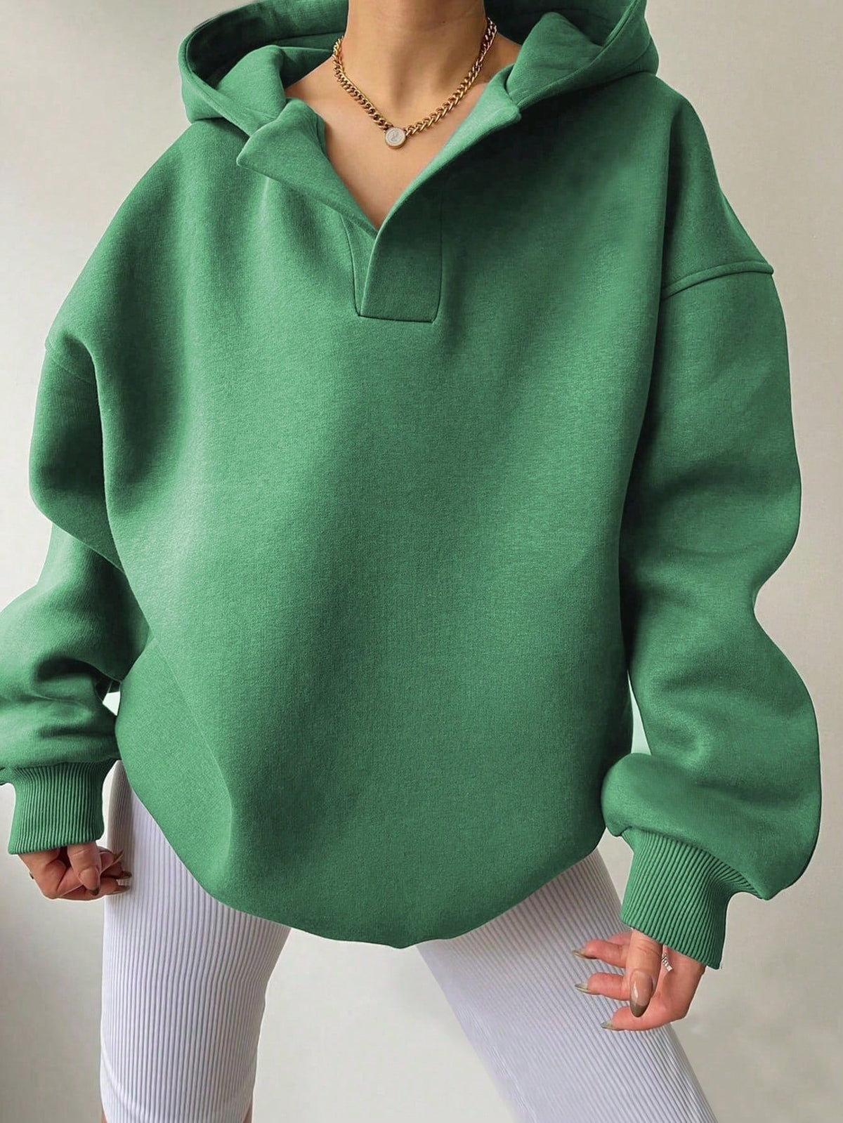 Harlow | Women's Oversized Collared V-Neck Hoodie