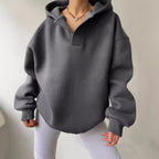 Harlow | Women's Oversized Collared V-Neck Hoodie