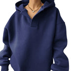 Harlow | Women's Oversized Collared V-Neck Hoodie