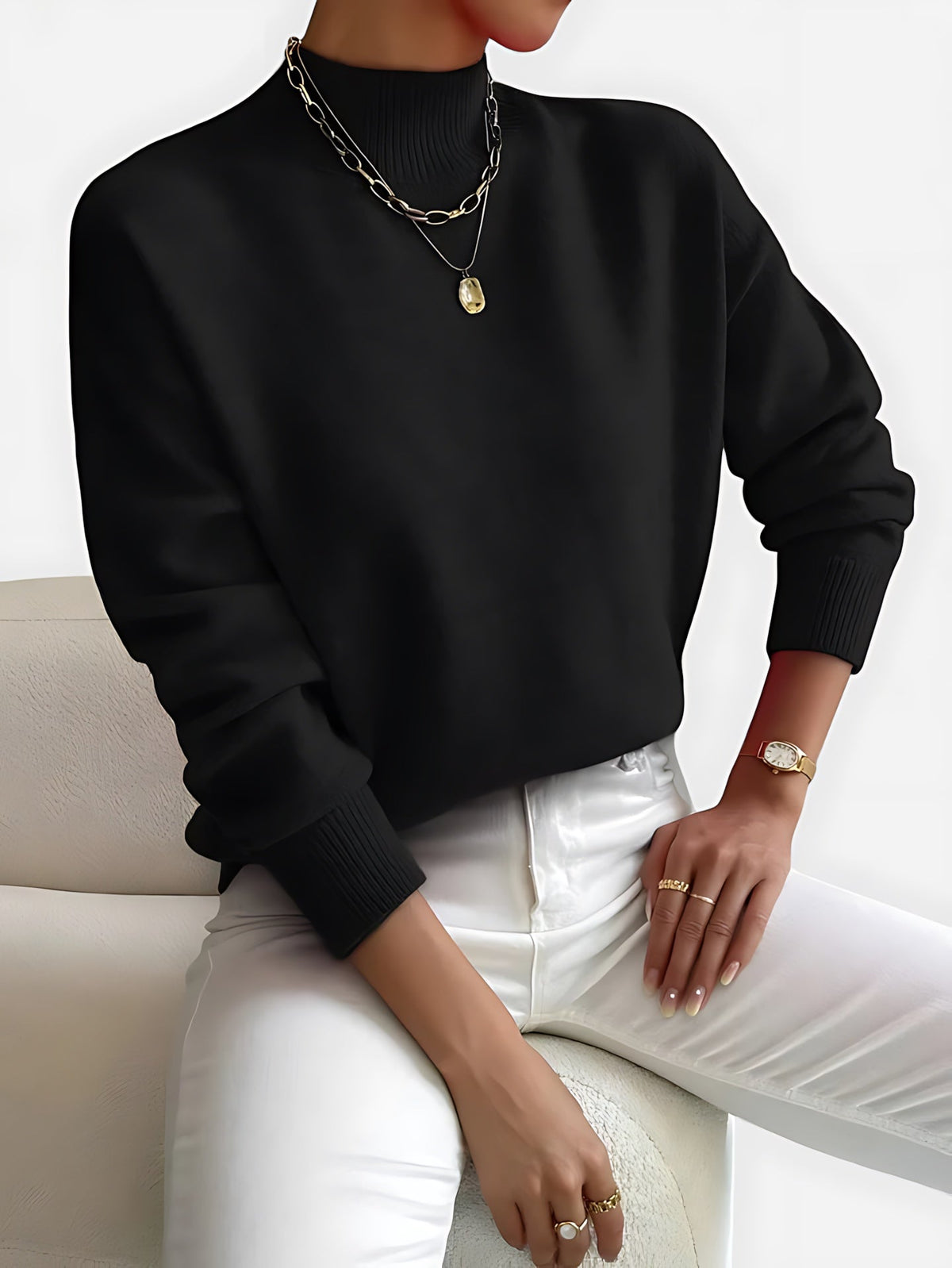 June – Crew Neck Knit Sweater