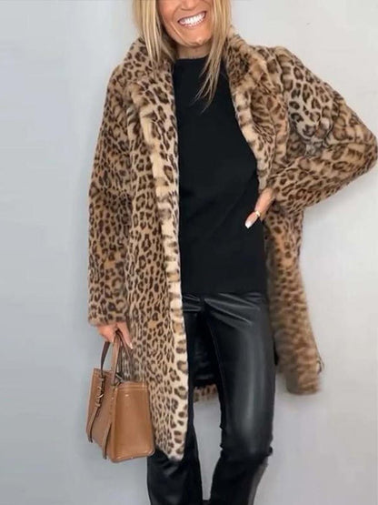 Lisbet™ | Lång mjuk kappa med leopardmönster