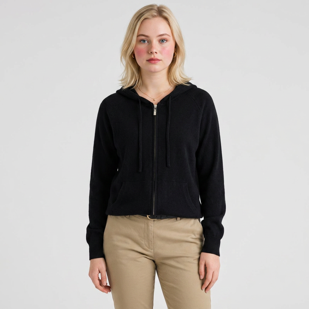 Women's Merino Wool Full-Zip Hoodie