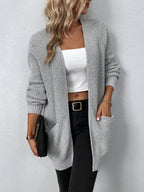 Nancy - Chunky Knit Pocket Women's Cardigan