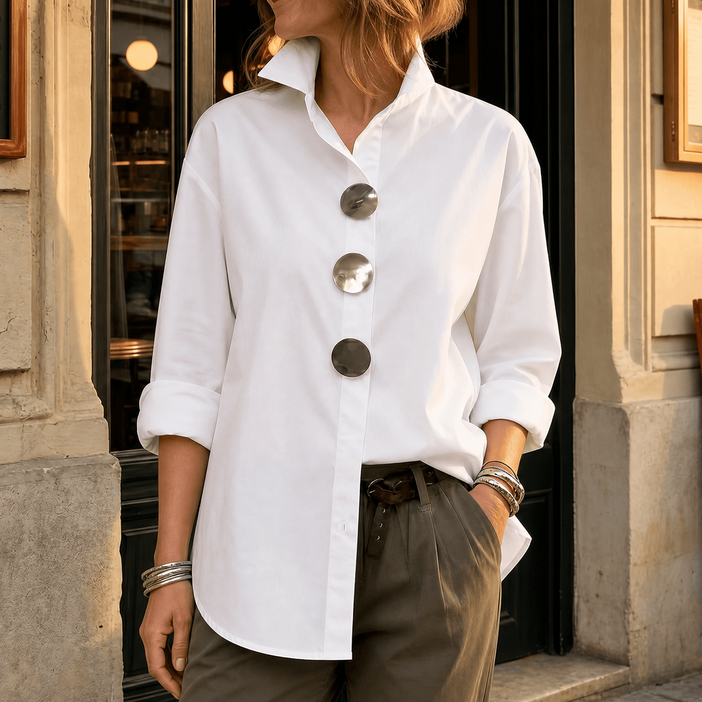 Peggy | Statement Button Blouse